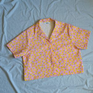 chemisette manche courte motif citron